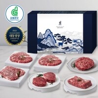 강원한우 VIP 종합세트, 1+등급 이상,총 1.8kg(등심 300g 2팩, 안심 300g 1팩, 채끝 300g 1팩, 불고기 300g 1팩, 양지국거리 300g 1팩)