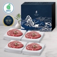 강원한우 로스세트 3호, 1+등급 이상, 총 1.2kg(등심 300g 4팩)